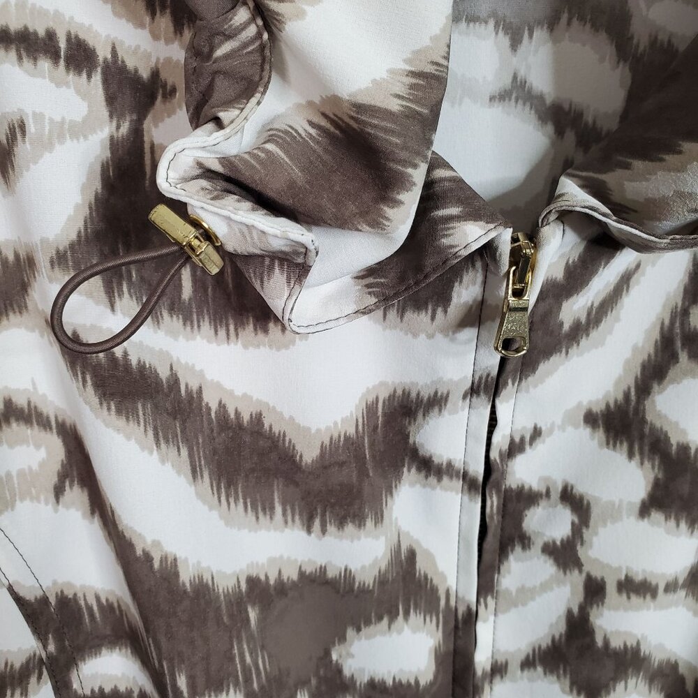 Zenergy 3 Size XL Jacket Lightweight Animal Print Zip Front 3/4 Sleeve Pockets - Picture 4 of 8